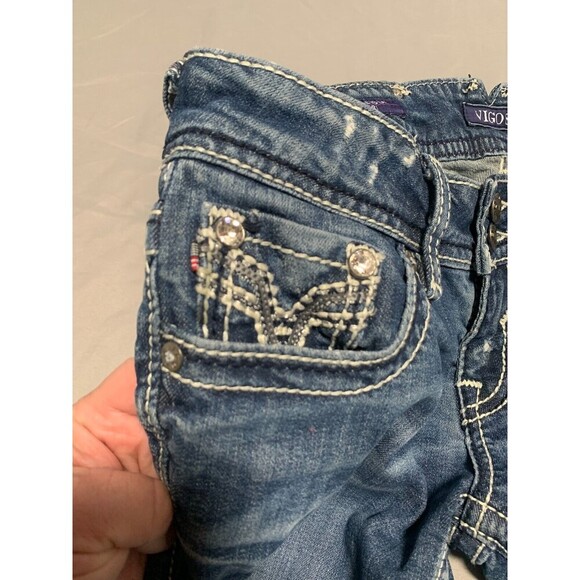 Vigoss Blue Silver Capri Pants with Contrast Stitching Size 1 - Picture 4 of 15